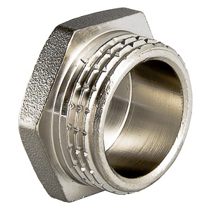 Пробка резьбовая VALTEC 1 1/2 наружная резьба, никелированная латунь Пробка резьбовая VALTEC 1 1/2 наружная резьба, никелированная латунь