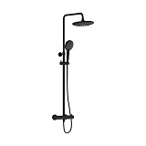 Душевая система Vitra Aquaheat Bliss 240 2F, матовый черный