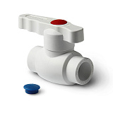 Кран шаровой полипропиленовый PRO AQUA PP-R Standard белый (40), арт.PA44014