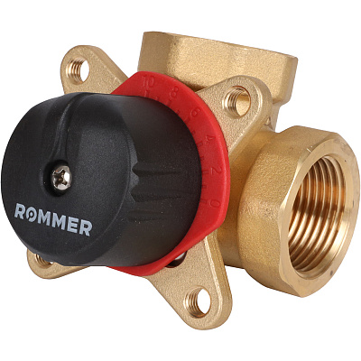 Клапан смесительный Rommer 3-х ходовой 1 дюйм KVs 10 Клапан смесительный Rommer 3-х ходовой 1 дюйм KVs 10