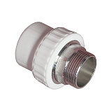 Муфта полипропиленовая Valfex переходная с наружной резьбой 25 x 3/4, белая