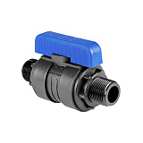Кран шаровой Valfex ПНД компрессионный НР/НР разборный 3/4x3/4 Ду20