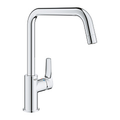Смеситель для кухни Grohe Eurosmart, высокий U-излив, хром