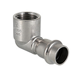 Угольник VALTEC из нержавеющей стали, 90 град. внутренняя резьба 18 x 3/4