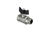 Кран шаровой Valfex латунный DeltaPro для воды 1/2 ВР/НР бабочка, НИКЕЛИР-Й
