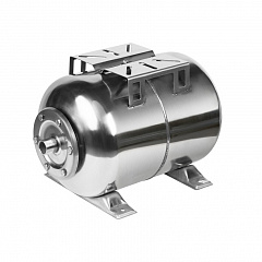 Расширительный бак (гидроаккумулятор) UNIPUMP 80л, горизонтальный, нерж. сталь, мембрана EPDM, для системы водоснабжения