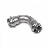 Отвод Sanha 9002A, 90 гр. ВПр-ВПр, нержавеющая сталь, 35