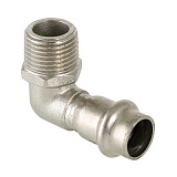 Угольник VALTEC из нержавеющей стали, 90 град. наружная резьба 22 x 1/2