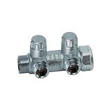Запорный коллектор FAR 1 (ВР-НР) с 2 отводами 1/2 НР(EU)