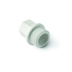 Заглушка полипропиленовая PRO AQUA PP-R резьбовая белая 25 (3/4), арт.PA15510P