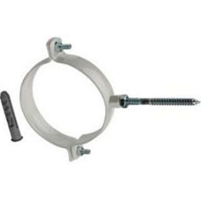 Крепление к стене Rommer D80 белое металлическое (хомут)