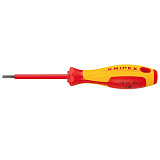 Отвертка KNIPEX VDE для винтов с профилем внутренний шестигранник , HEX 2 мм, длина стержня 75 мм, 175 мм, 2-компонентная рукоятка, диэлектрическая