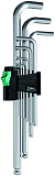 Г-образный ключ WERA 950/7 PKL Hex-Plus 1 хром, с шаром, 7 пр., 1.5/2/2.5/3/4/5/6 мм