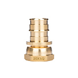 Штуцер Usystems с накидной гайкой латунный для труб PE-Xa 20-G1/2НГ, тип 1