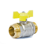 Кран шаровой LD 47.20.Н-Н.Б.GAS газовый, наружная резьба, 3/4, бабочка