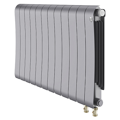 Биметаллический секционный радиатор отопления Royal Thermo Infinity 500 V Серебристый / 12 секций Биметаллический секционный радиатор отопления Royal Thermo Infinity 500 V Серебристый / 12 секций