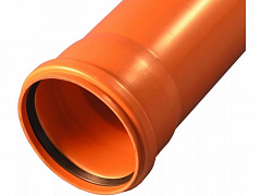 Труба для наружной канализации Valfex D160 с раструбом L=4 м (160x4000) рыжая