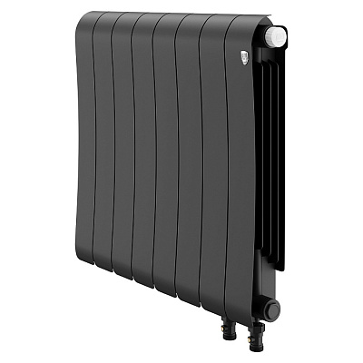 Биметаллический секционный радиатор отопления Royal Thermo Infinity 500 V Чёрный / 8 секций Биметаллический секционный радиатор отопления Royal Thermo Infinity 500 V Чёрный / 8 секций