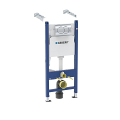 Инсталляция Geberit Duofix для подвесного унитаза Geberit, 112 см, со смывным бачком скрытого монтажа Delta 12 см, смывная клавиша Delta01, round (458.149.21.2)