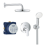 Встраиваемая душевая система Grohe Eurosmart Cosmopolitan с верхним душем Tempesta 210, хром