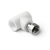 Тройник полипропиленовый PRO AQUA PP-R с накидной гайкой белый (25-1), арт.PA29115