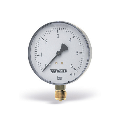 Манометр Watts F+R250 100/16, радиальный Манометр Watts F+R250 100/16, радиальный