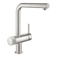 Смеситель для кухни Grohe Blue Pure Minta с функцией очистки водопроводной воды, суперсталь
