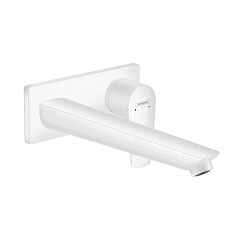 Встраиваемый смеситель Hansgrohe Talis E для раковины, излив 225 мм (внешняя часть), матовый белый