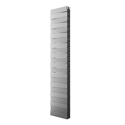 Биметаллический секционный радиатор отопления Royal Thermo PianoForte Tower Silver Satin 300 / 22 секций нижнее подключение Биметаллический секционный радиатор отопления Royal Thermo PianoForte Tower Silver Satin 300 / 22 секций нижнее подключение
