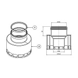 Адаптер Protherm с забором воздуха из помещения, 60/100 - 80