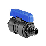 Кран шаровой Valfex ПНД компрессионный НР/ВР разборный 3/4x1/2 Ду20