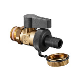 Кран шаровой Oventrop Optiflex KFE, DN 20 PN 16, с колпачком и штуцером для шланга