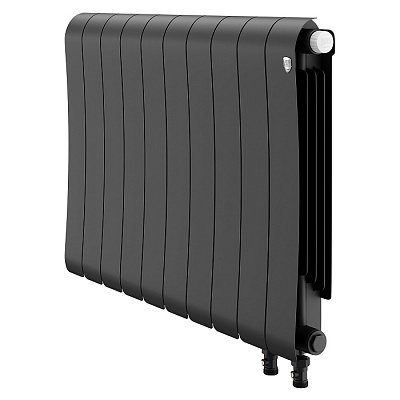 Биметаллический секционный радиатор отопления Royal Thermo Infinity 500 V Чёрный / 10 секций Биметаллический секционный радиатор отопления Royal Thermo Infinity 500 V Чёрный / 10 секций