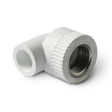 Угольник полипропиленовый комбинированный PRO AQUA PP-R ВР белый (32-1/2), арт.PA26015