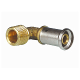 Угольник Henco 90 градусов НР, латунь пресс, 20x1/2