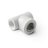 Тройник полипропиленовый комбинированный PRO AQUA PP-R ВР белый (20-1/2), арт.PA24008P