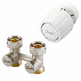 Комплект для радиаторов Danfoss с нижним подключением RLV-KS/RTR 7090 - G 3/4 A x G 3/4 A, прямой