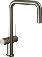 Смеситель для кухни Hansgrohe однорычажный, U 220, с запорным вентилем, 1jet, под сталь 72807800