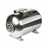 Расширительный бак (гидроаккумулятор) UNIPUMP 100л, горизонтальный, нерж. сталь, мембрана EPDM, для системы водоснабжения
