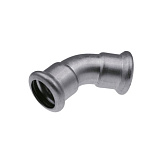 Отвод KAN-therm пресс INOX нерж. двухраструбный 45 35х35