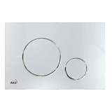 Кнопка смыва, пластик, хром Alcaplast M671