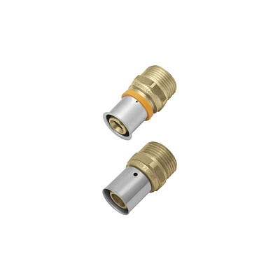 Соеденитель KAN-therm с пресс-кольцом с наружной резьбой 20x3/4