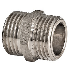 Ниппель VALTEC 1/2 наружная резьба, никелированная латунь