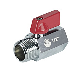 Кран шаровой Valfex MINI ВР3/8хНР3/8 никелированный