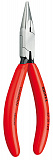 Плоскогубцы KNIPEX захватные прецизионные, плоскокруглые губки, 125 мм, чёрные, 1К ручки