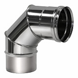 Отвод Вулкан VHR d104, 90 град., AISI 321 (матовая)