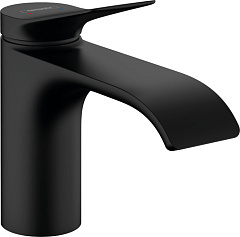 Смеситель для раковины Hansgrohe Vivenis, однорычажный, 80 без сливного гарнитура, матовый черный 75012670