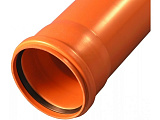 Труба для наружной канализации Valfex D200 с раструбом L=5 м (200x5000) рыжая
