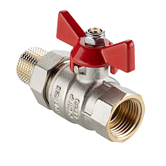 Кран шаровый VALTEC BASE-ГОСТ со сгоном с рукояткой-бабочкой вн.-нар. DN15, PN40, 1/2 (VT.227S.N.04)