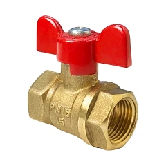Кран шаровой Valfex латунный DeltaPro для воды 3/4 ВР/ВР ручка-бабочка